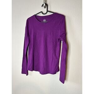 Girls Wonder Nation Purple long sleeve basic T-shirt XL (14/16)